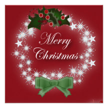 Red Christmas Corporate Fundraising Party Custom Announcements
