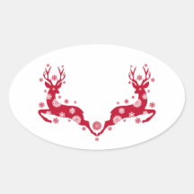 Red Christmas deers Sticker
