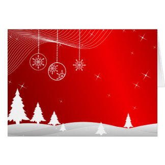 RED CHRISTMAS GREETINGS CARD