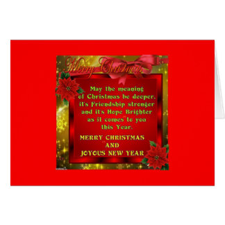 RED CHRISTMAS GREETINGS CARD