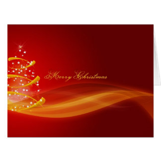 RED CHRISTMAS GREETINGS CARD