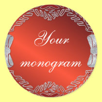 Red Christmas Holiday Wedding Envelope Seals Label stickers