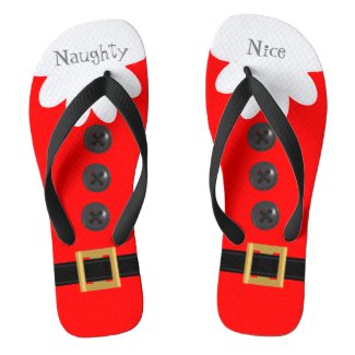 Red Christmas in July Custom Festive Flip Flops