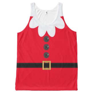Red Christmas in July Elf Novelty XL Tank Top