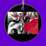 Red Christmas Llama - Llama Holiday ornaments