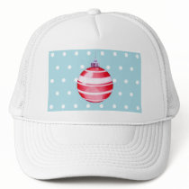 Red Christmas Ornament blue Hat