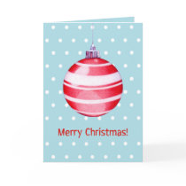 Red Christmas Ornament Card