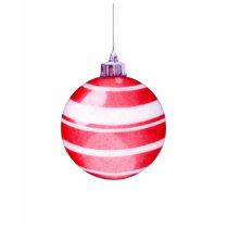 Red Christmas Ornament Ladies T-shirt