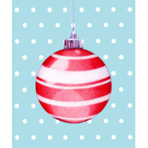 Red Christmas Ornament Ladies T-shirt