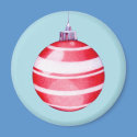 Red Christmas Ornament Magnet by floatinglemons Red Christmas Ornament Magnet