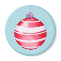 Red Christmas Ornament Magnet
