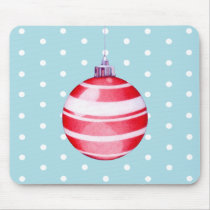 Red Christmas Ornament Mousepad