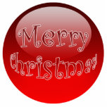 Red Christmas Ornament Photo Sculpture