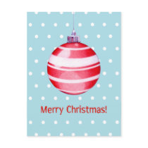 Red Christmas Ornament Postcard