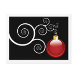 Red Christmas Ornament Postcards postcards