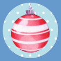 Red Christmas Ornament Sticker by floatinglemons Red Christmas Ornament Sticker