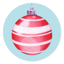 Red Christmas Ornament Sticker