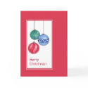 Red Christmas Ornaments Card