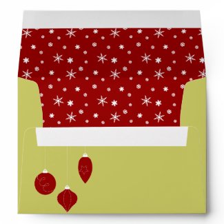 Red Christmas Ornaments envelope