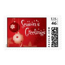 Red Christmas Ornaments - Season's Greetings