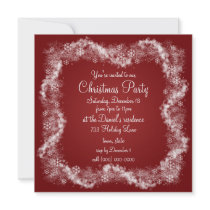 Red Christmas Party Invitations