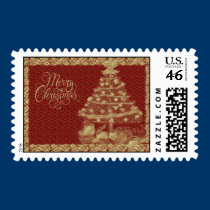 Red Christmas postage