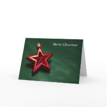 Red Christmas Star Card