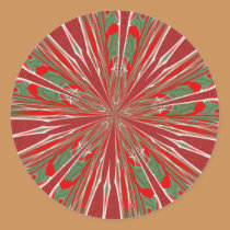 Red Christmas Star stickers