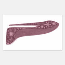 Red Christmas Stiletto Shoe and Snowflakes Art Gif Sticker