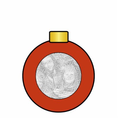 Red Christmas Tree Bulb Custom Ornament Photo Cutouts by mariannegilliand