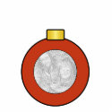Red Christmas Tree Bulb Custom Ornament photo sculptures