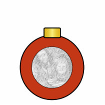 Red Christmas Tree Bulb Custom Ornament photo sculptures