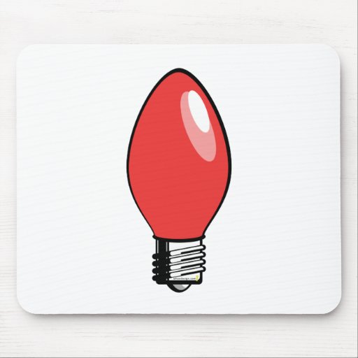 Red Christmas Tree Bulb Mousepad