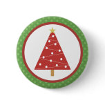 Red Christmas Tree Buttons
