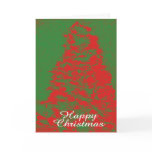 red christmas tree card