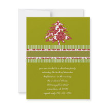 Red Christmas Tree Christmas Party Invitation