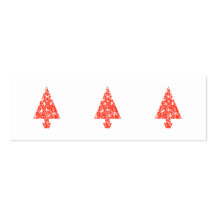 Red Christmas Tree on White. Business Cards