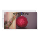 Red Christmas tree ornament Photo Greeting Card