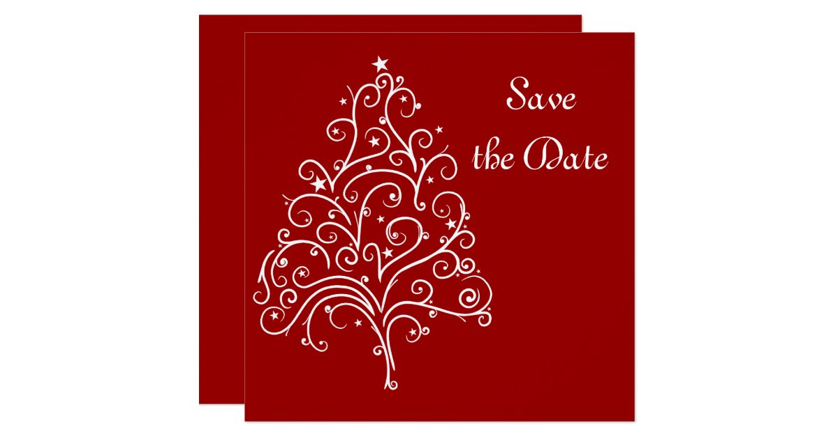 christmas wedding save the date cards