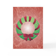 Red Christmas wreath Card card