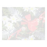 Red Christmas wreath flowers Personalized Letterhead
