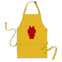 Red Chubby Bunny Apron