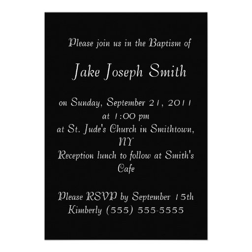 Red Church Baptism Invitation