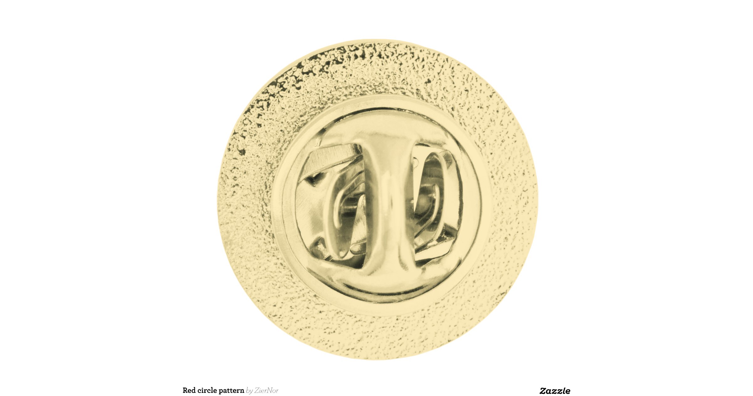 Red circle pattern gold finish lapel pin Zazzle