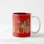 red circles and squares coffee mug