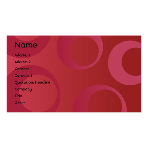 Red Circles - Business Business Cards (front side)