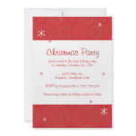 Red Circles Christmas Party Invitation