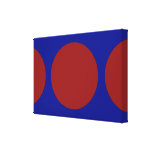Red Circles on Blue Gallery Wrapped Canvas