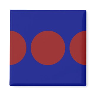 Red Circles on Blue magnet