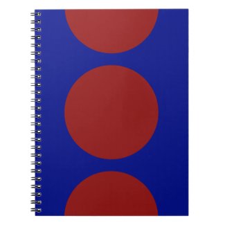 Red Circles on Blue notebook